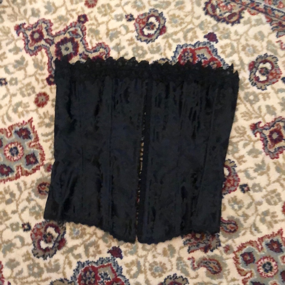 Black corset.